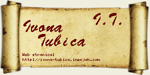 Ivona Tubica vizit kartica